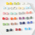 Wholesale Japanese Style Cream Color Ceramic Square Beads DIY Handmade Porcelain Loose Beads for Bracelet Accessories