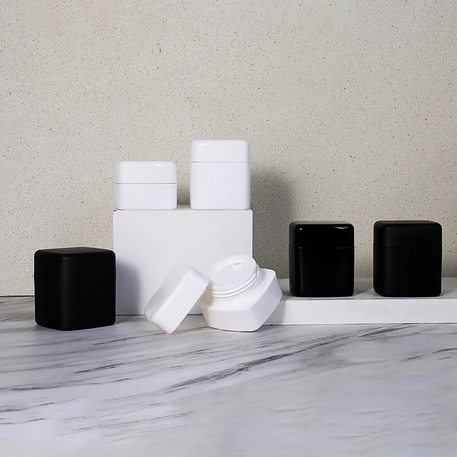 New Products Custom Printing Skin Care Face Cream Container Square 30g 50g Cosmetic Cream Jar