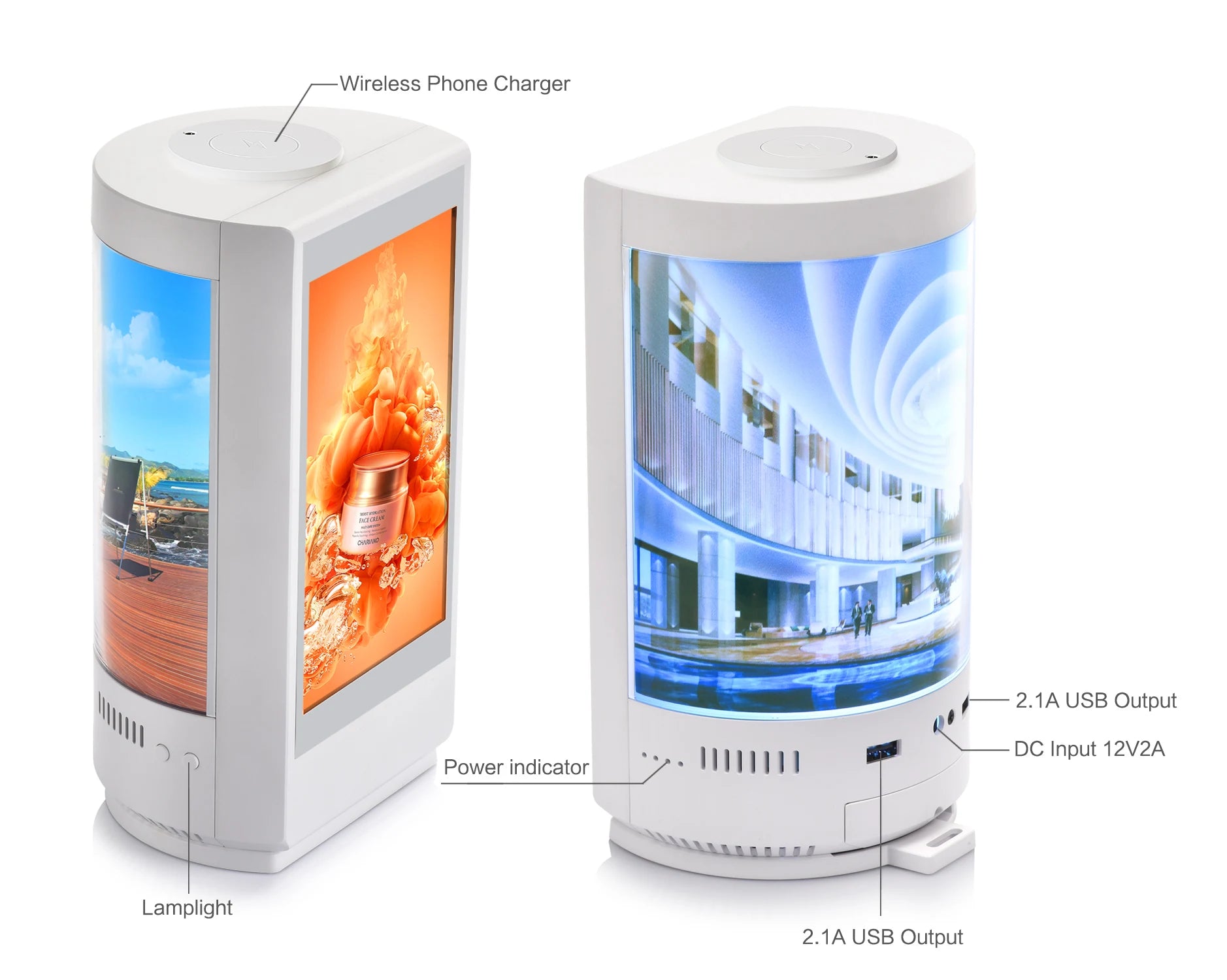 Charging Station Remote WIFI Video Screens Digital Menu Restaurant Table Tabletop Advertising Display