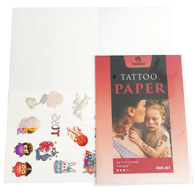 YESION Printable Temporary Tattoo Paper A4 Size DIY Tattoo Paper Transfer Decal Paper for Inkjet Printer DIY Kids Tattoo Sticker