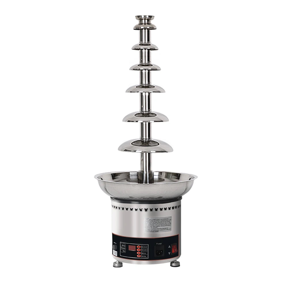GZKITCHEN 7-Layer Electric Stainless Steel Chocolate Fountain Machine New Condition Cooking Appliance for Flour Mill Application