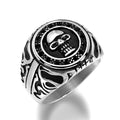 Fashion Men's Jewelry No-fade Silver Ring Punk Chunky Skull Ring Stainless Steel Ring for Man