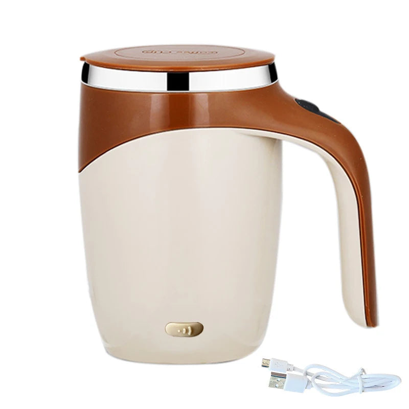 2025 USB Rechargeable Magnetic Rotation Self Stirring Coffee Mug With HandleAutomatic Magnetic Stirring Mixing Coffee Cup