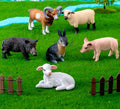 Realistic Mini Toy Wild Animal Kingdom Model Set Kid Small Plastic Pig Rabbit Sheep Farm Large Giraffe Sculpture Statue Figurine