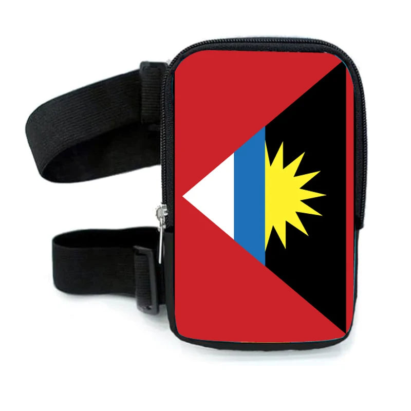 Hot Sale Large Capacity Caribbean Flag Side Bag Antigua Flag Thigh Bag Leg Bag for Carnival