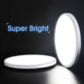 Ultra-Thin 3CCT LED Ceiling Lights 3000k 4000k 6500k Round Panel Lamp with Dial Switch Mounted for Bedroom & Living Room