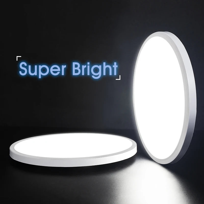 Ultra-Thin 3CCT LED Ceiling Lights 3000k 4000k 6500k Round Panel Lamp with Dial Switch Mounted for Bedroom & Living Room