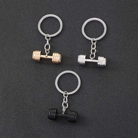 Man Simulation Dumbbell Metal Key Chains Fitness Keychains Car Wallet Sports Gym Keychain for Men Gym Souvenir Gifts Bag Charms