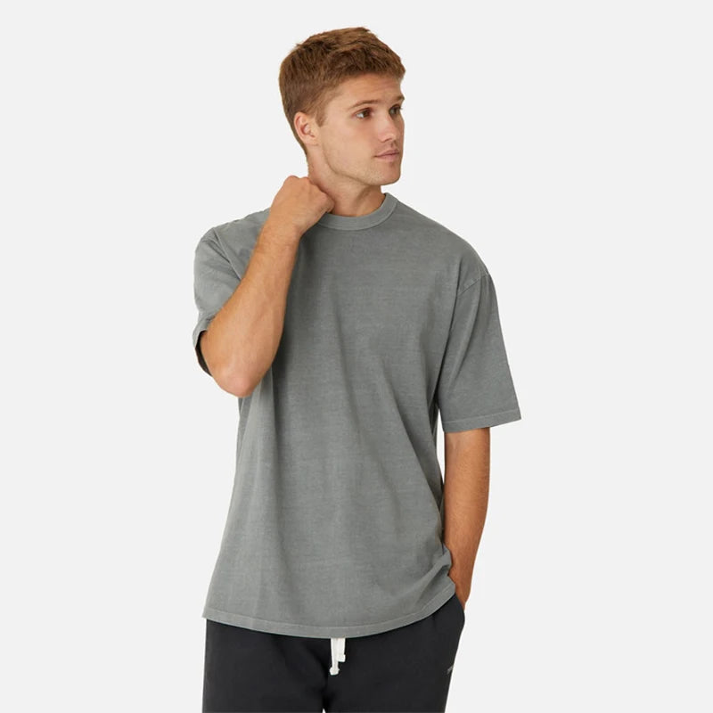 Hot Sale Blank Mens Oversized T Shirt Heavyweight Short Sleeve Tee Tshirt for Men Drop Shoulder O-Neck Oversized T Shirts