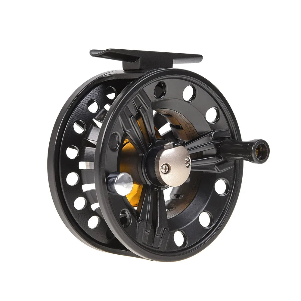 WEIHE  Portable Fly Fishing Reels Interchangeable Left/Right 3BB Ball Bearing Full Metal Former Rafting Fish Reel Ice Fishing Wh
