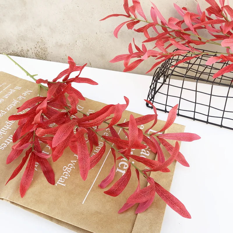 D-DW020 Artificial Flower Faux Leaves Artificial Olive Leaf for Flower Arrangement Home Wedding Decor
