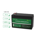 Factory Price Delong LFP12300 12.8V 7Ah LiFePO4 UPS Battery with Balance BMS Deep Cycle 6000 Cycles 5 Year Warranty
