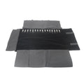 Black Velvet Jewelry Roll Bag for Holding Jewelry Organizer 16 Hook for Necklace