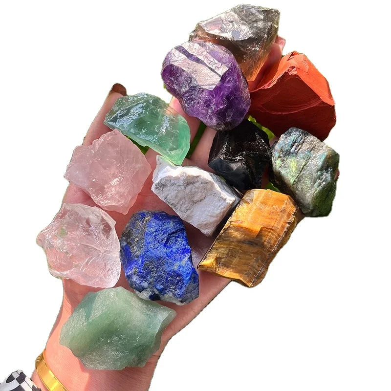 Original Natural Chakra Raw Crystal Quartz Lapis Lazuli Green Aventurine Stones