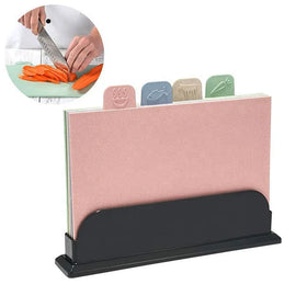 4pcs Set New Arrival Kitchenware Wheat Straw Fiber Rectangle 1.3cm Thick Multifunctional Cutting Chopping Board Food Contact