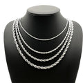 G2478 Whohelsale Collar De Acero Inoxidable Stainless Steel Twist Necklace Chains for Jewelry Making Fashion Jewelry Necklaces