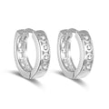 925 Sterling Silver Earrings Classic Gold-Plated Hoop Bijoux Femme Joyas for Weddings and Parties Rhodium Plated