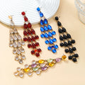 9 Color Fashion Bohemian Multi-layered Water Drop Long Resin Acrylic Drop Tassel Dangle Earrings for Women Jewelry