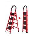Climbing Ladder Folding Ladders Supermarket CE/EN131 Step Foldable Steel Modern Household Safety Platform Red 2-6 Carton Anta
