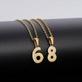 Wholesale Stainless Steel Customer DIY 0 1 2 3 4 5 6 7 8 9 Necklace
