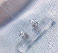 E1998 4-5mm DIY Natural Freshwater Pearl Charm Earrings Mounting Accessory 925 Sterling Silver Gold Plated  Jewelry for Women