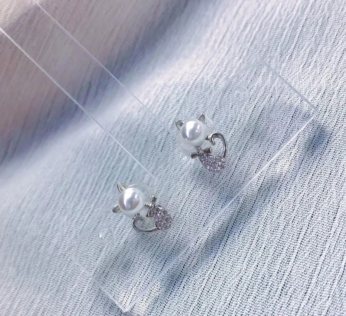 E1998 4-5mm DIY Natural Freshwater Pearl Charm Earrings Mounting Accessory 925 Sterling Silver Gold Plated  Jewelry for Women