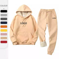FEIBAI Wholesale Winter Custom Sweatpants Hoodie Set Oversize Men's Fleece Tracksuit Sportswear Unisex Jogging Suits