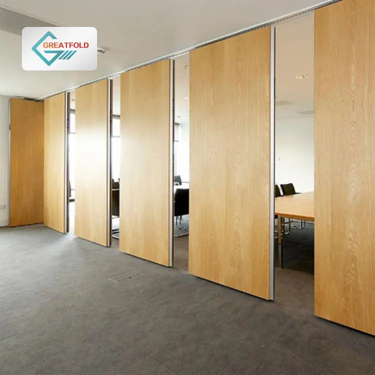 Prefabricated Foldable Movable Partition Wall for Office Meeting Rooms and Gym with Sliding Panels Soundproof Design