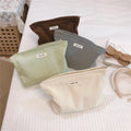 Women Multi-compartment Washing Bag Custom logo Corduroy Cosmetic Pouch Makeup Bag Lightweight Travel Cosmetic Organizer Bag