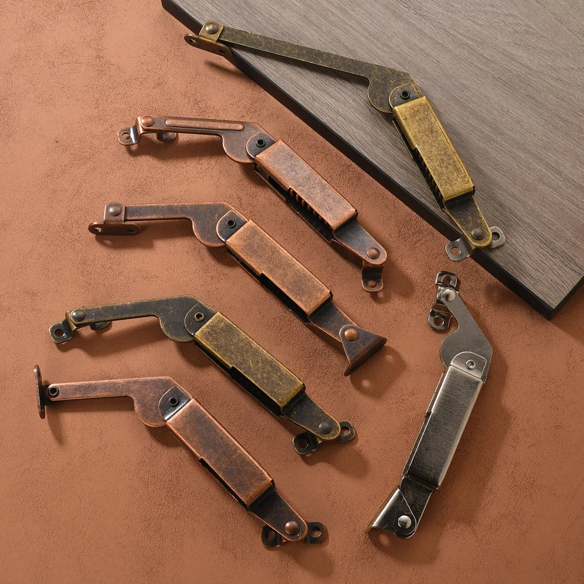Chinese New Long Arm Spring Bending Iron Support Hinge for Cabinet Luggage Frame Hand Bending Arm Support