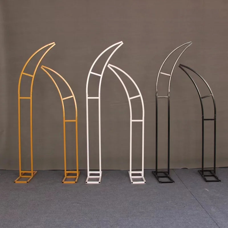 2023 New Design Iron Metal Eco-Friendly Wedding Arch Horn-shaped with Flower Decoration for Wedding Event Arche De Mariage