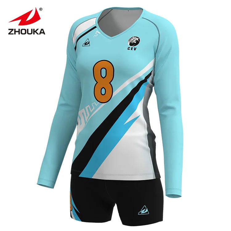 2023 New Style Breathable Printed Women's Volleyball Uniforms Adult Sportswear and Clothes