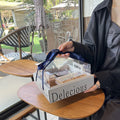 French Simple Cake Packing Box for Afternoon Tea Food Boxes With Transparent Lid Dessert Mousse Baking Box