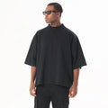 100% Cotton 300GSM Heavyweight Customized Oversized Short Sleeve Crewneck T-Shirt with Drop Shoulder Formal Style