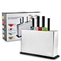 Non-slip Coloured Index 9-in-1 Multifunctional 9 in 1 Plastic Chopping Cutting Board Set with Knives Holder for Kitchen