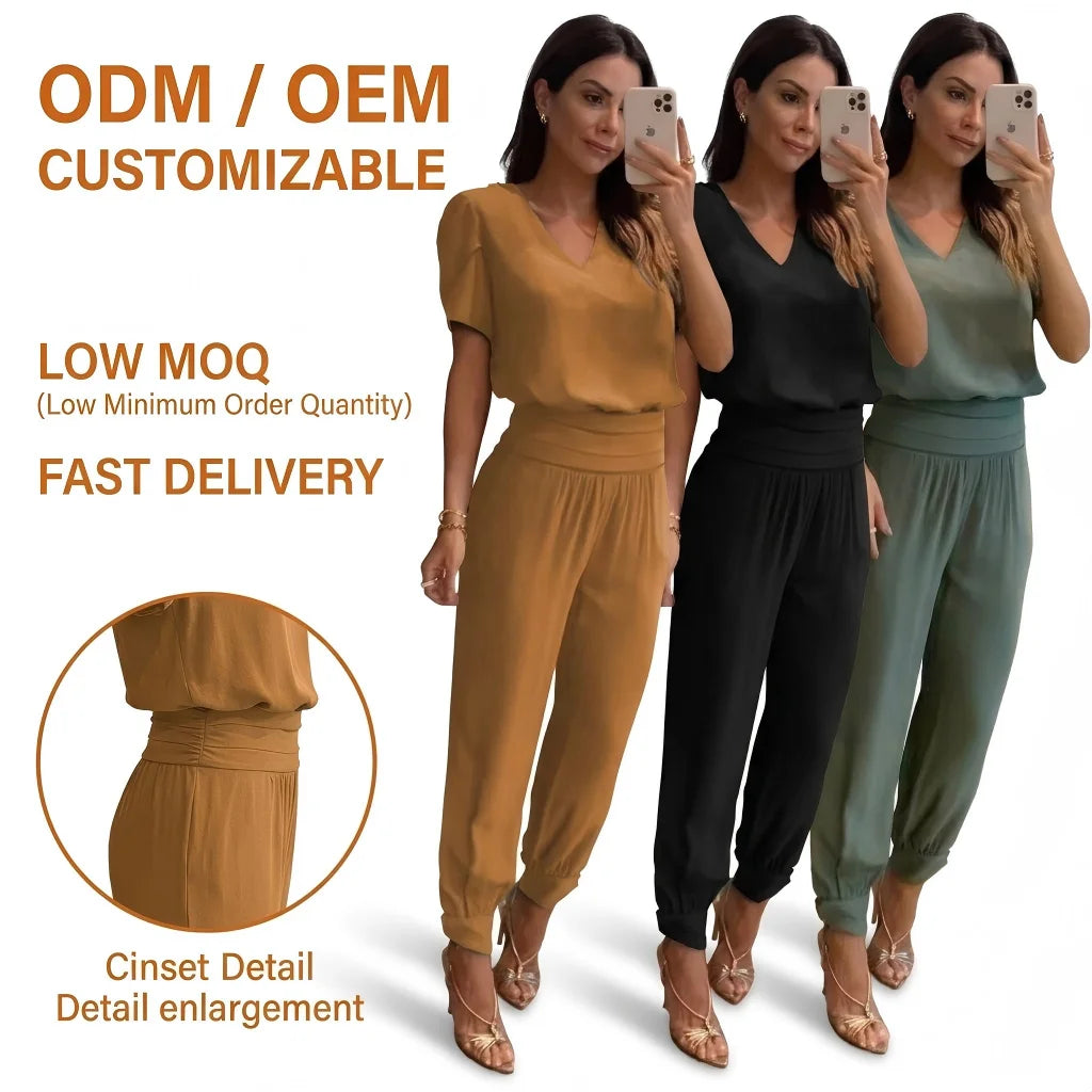 Wholesale Plus Size Women's Sets Elegant Fashion Comfortable Lounge Wear Ladies 2 Piece Sets Casual