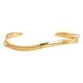 Sterling Silver 925 Open Gold Plated Cuff Jewelry Love Bangle Bracelet