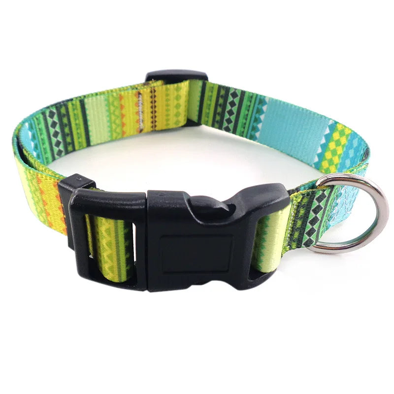 Factory Custom Printing Adjustable Custom Print Dog Collar Wholesale Fashion Pet Collar