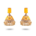 Indian Jewellery Manufacturers Crystal Faux Pearl Floral Jhumka Jhumki Earrings Jewelry for Women