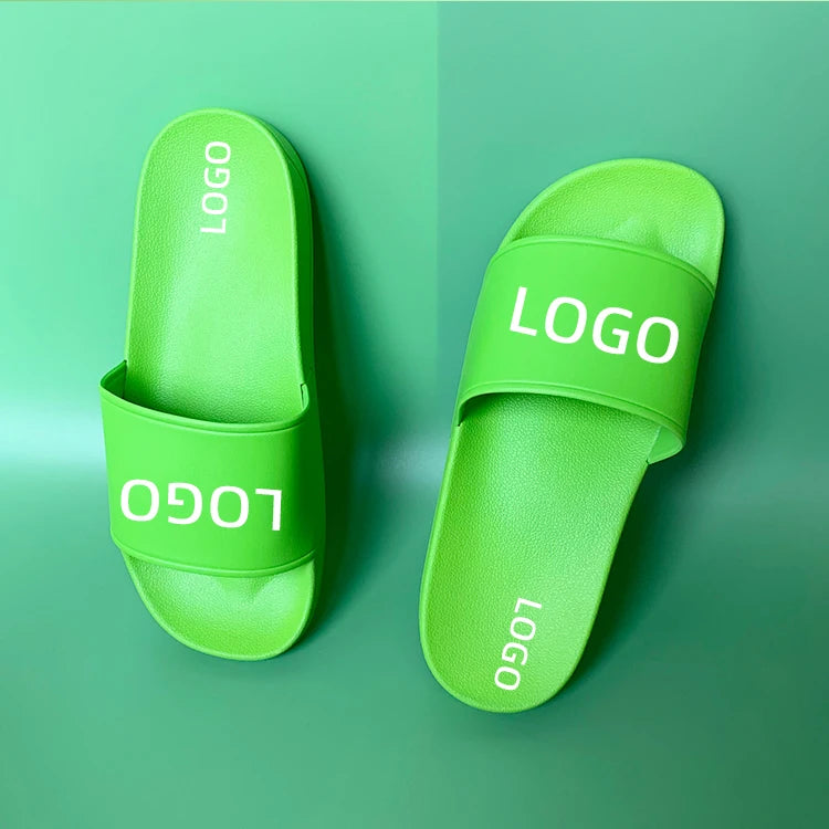 2025 Super Soft Custom PVC Slides Sandals Slides Logo Plus Size Footwear Summer Cool Slipper For women and ladies