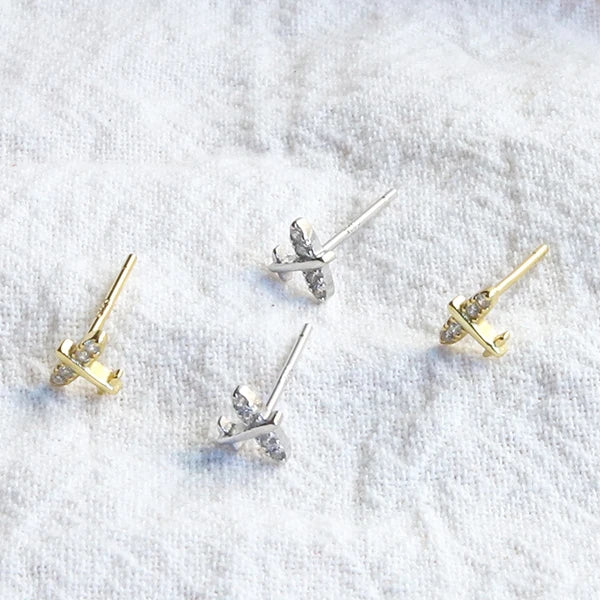 Jewelry Fashionable Small and Exquisite Fresh Mini Airplane Ear Stud S925 Sterling Silver Mini Women's Earrings
