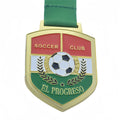 Custom High-Quality Soccer Medals Panama Medals with Enamel Coloring and Gold Plating SOCCER CLUB EL PROGRESO Medal