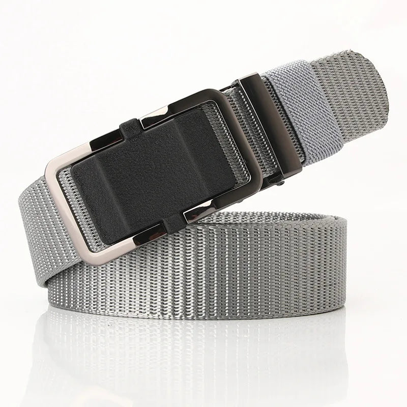 Flying Art Outdoor Nylon Belt Casual Toothless Alloy Buckle Quick Release All-match Jeans Belt Men's Belt