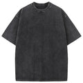 Custom Logo Vintage Acid Wash Print T-Shirt Short Sleeve Knitted Fabric Men's & Women's Fitness Fashion Solid Batik Design