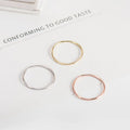 Wholesale 925 Sterling SIlver Gold Plated Simple Slim 1.2mm Ring Small Finger Ring for Girls and Women