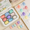 9 Gird Pearl Cream Embossing Relief Gel Polish Glossy Matte Surface Painting Non Wash Phototherapy Nail Art Polish Gel