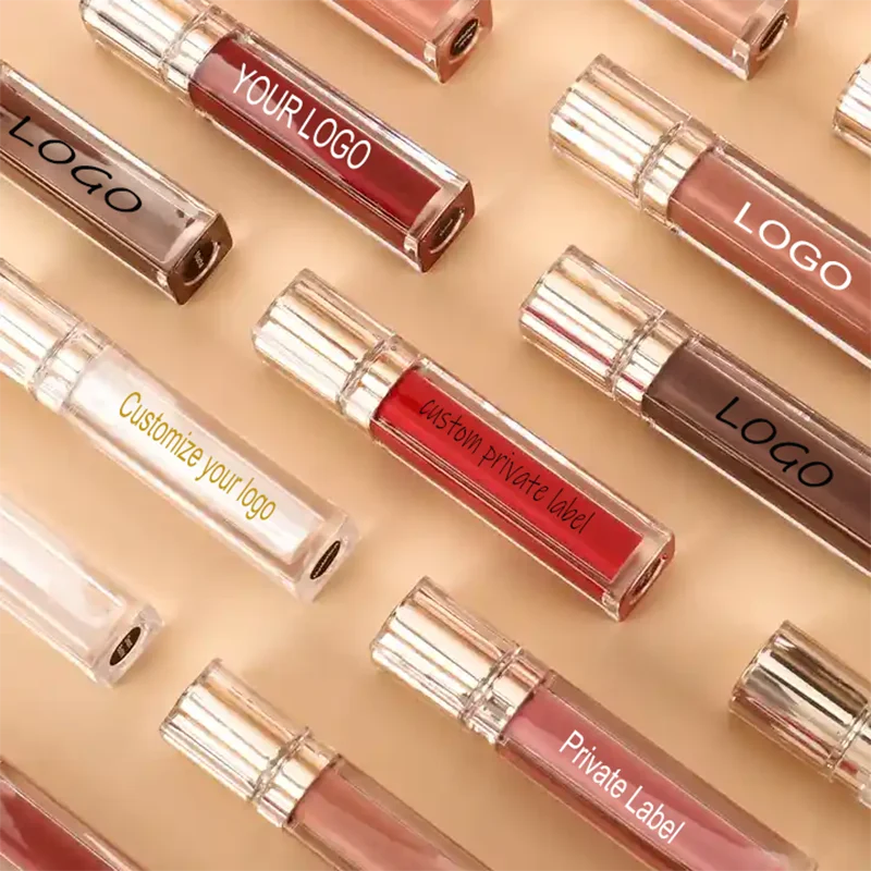 Wholesale Brank Label Liquid Lipstick  Assemble Various Lipgloss Tubes Packaging Box Cruelty Free Matte Liquid  Lip Gloss
