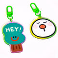 Gift Custom Acrylic Keychain Holographic Holo Printing Anime Glitter Acrylic Charm
