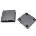 Wholesale 2023 New Classic Eco-Friendly Square Black Slate Coasters Set Bulk Stone Cup Custom Promotional Beer Bar Drinks