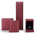 Hot Sale Red PU Leather Jewelry Boxes Custom Jewel Boxes & Cases Portable Luxury Jewelry Packaging Set Ring Boxes
